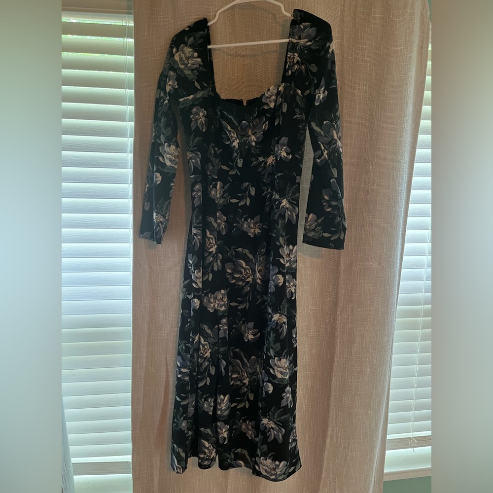 Abercrombie & Fitch Green Long Sleeve Sheath Dress